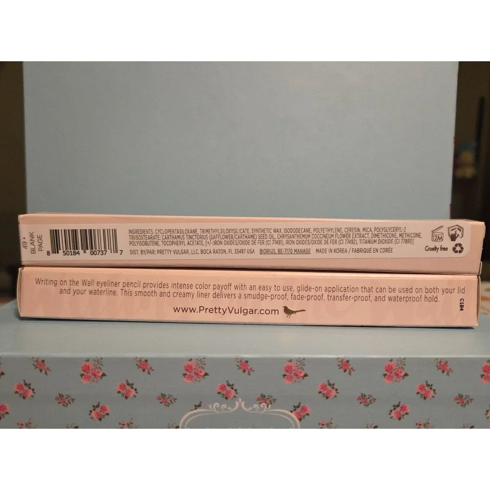 2 X Pretty Vulgar- Writing on the Wall Eyeliner Pencil 49 Blank Page White Kajal